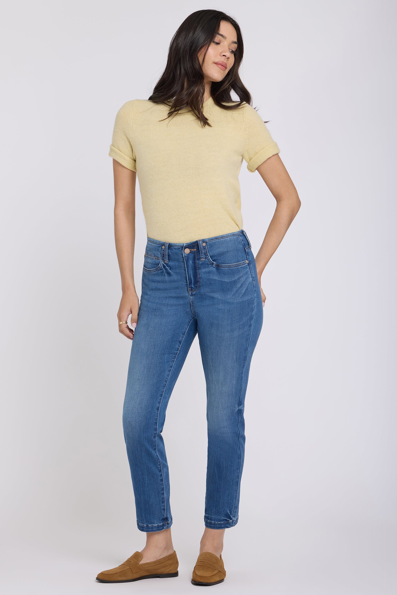 Sheri Slim Straight Ankle Jeans In Sure Stretch® Denim With Top
