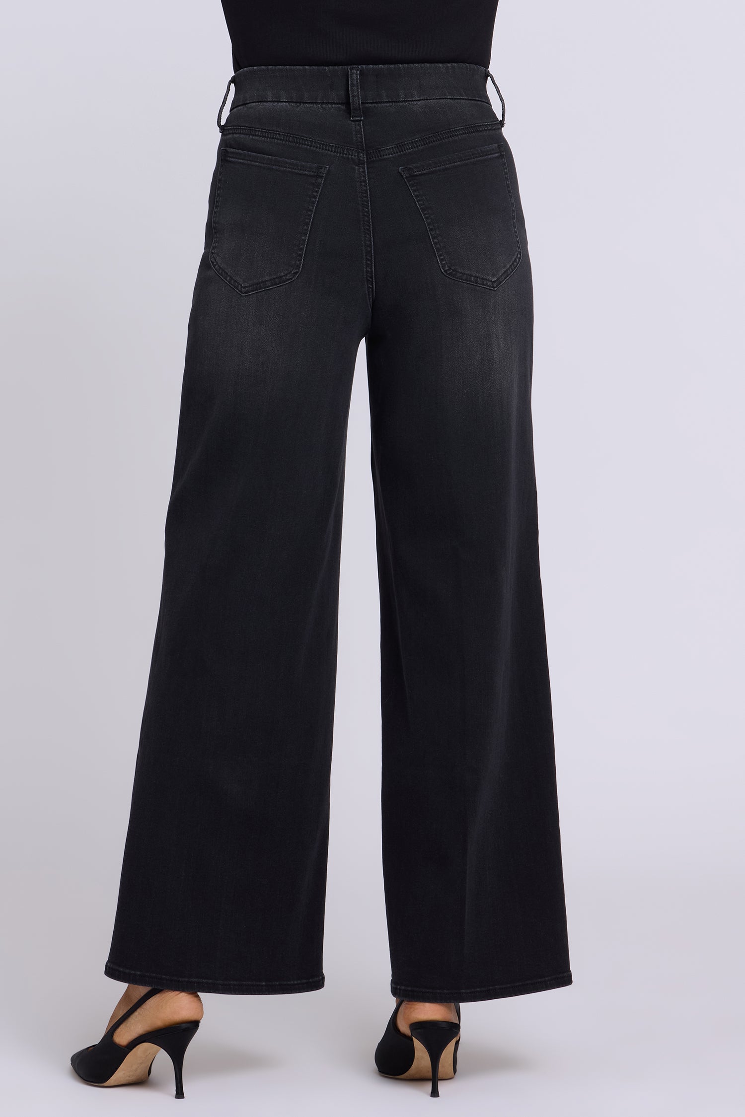 NYDJ Waist-Match™ Simone Wide Leg Jeans With High Rise And Utility Detail - Helleborus