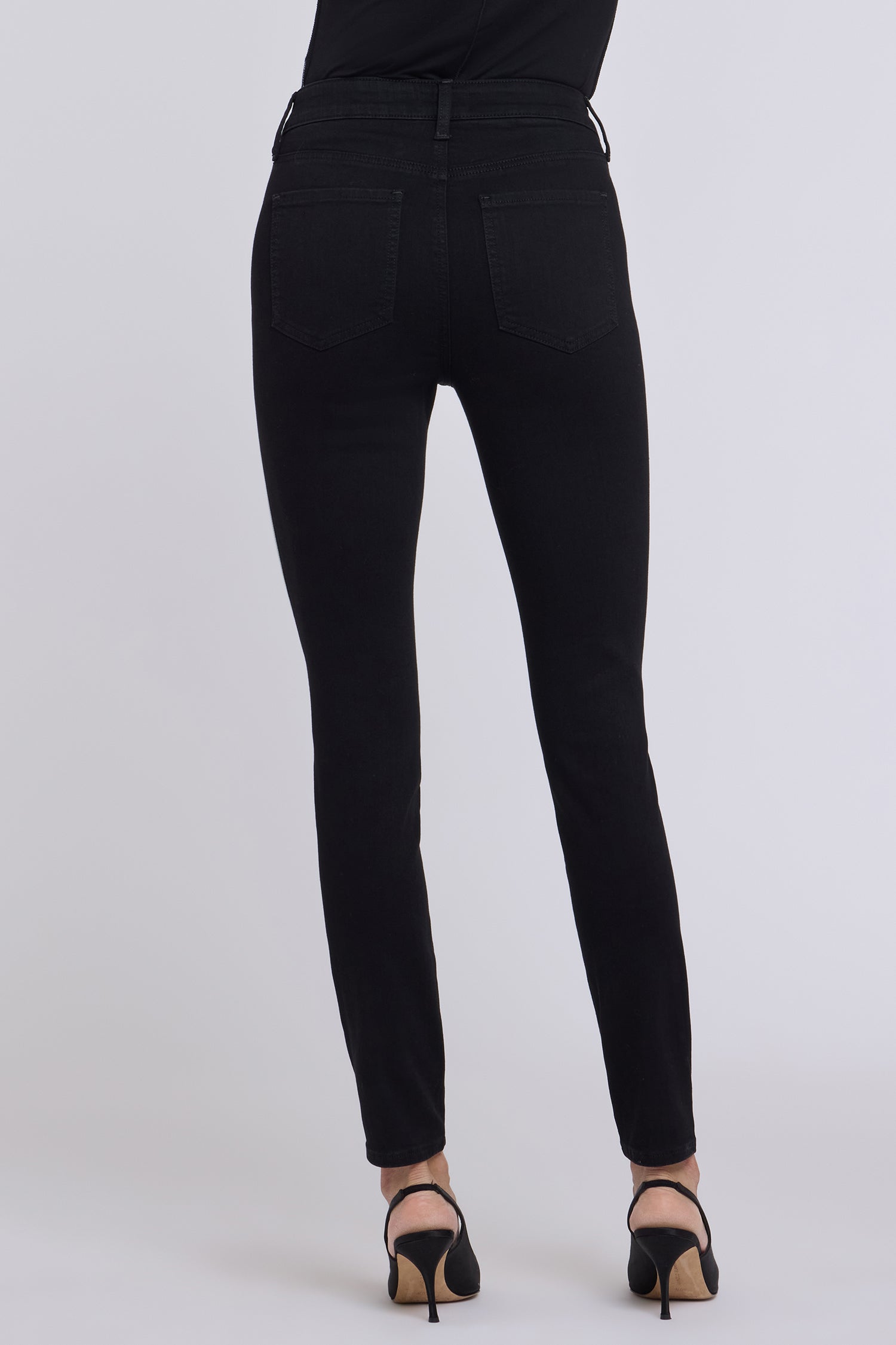 NYDJ Ami Skinny Jeans In Sure Stretch® Denim With High Rise, Contoured Seams And Piping - Black Rinse