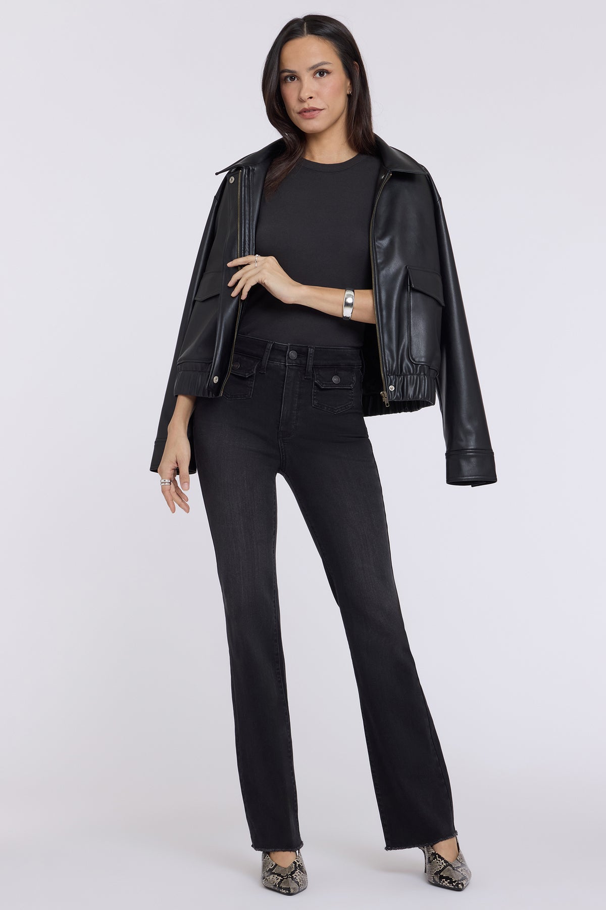 NYDJ Barbara Bootcut Jeans In Sure Stretch® Denim With High Rise And Front Button-Flap Pockets - Helleborus