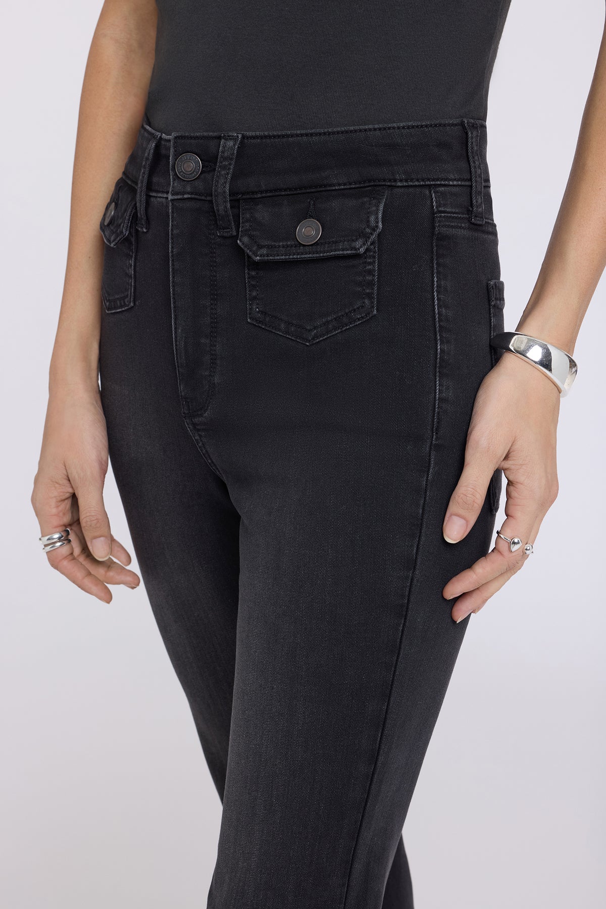 NYDJ Barbara Bootcut Jeans In Sure Stretch® Denim With High Rise And Front Button-Flap Pockets - Helleborus