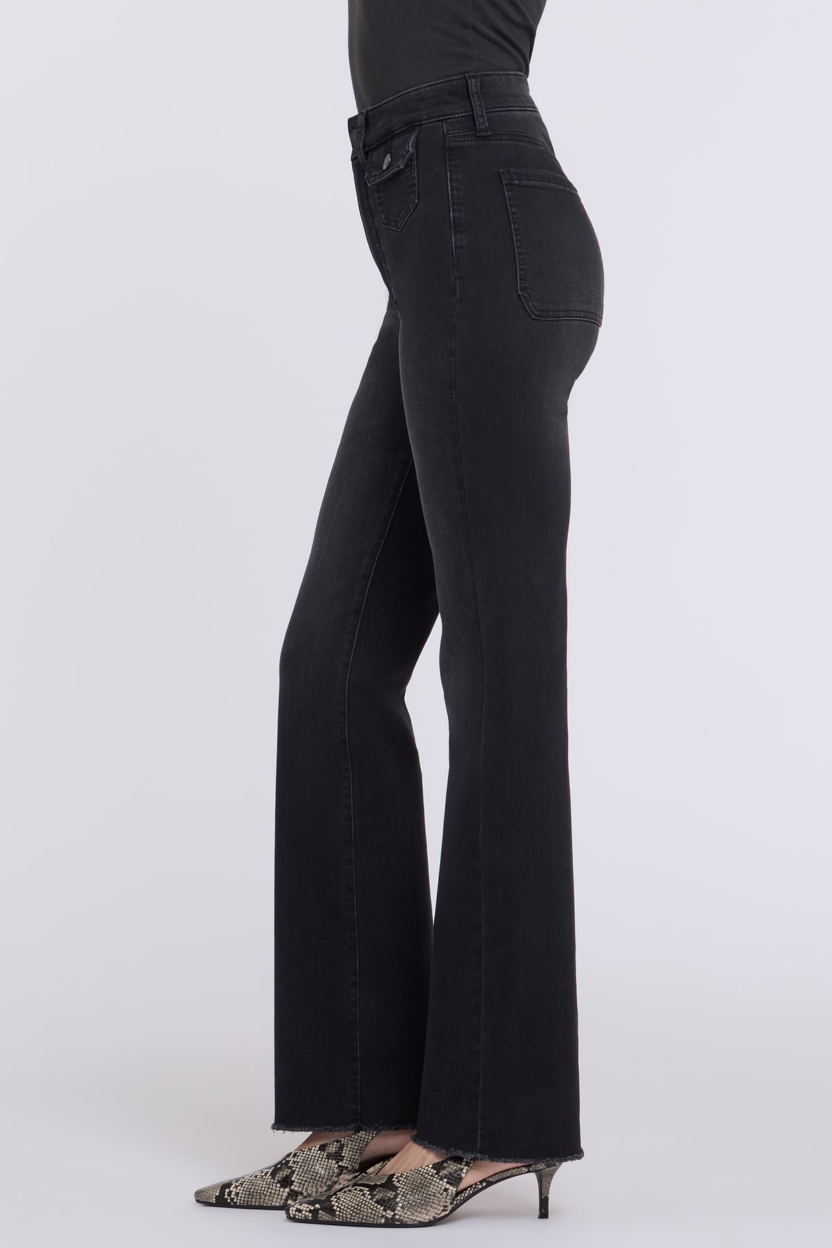 NYDJ Barbara Bootcut Jeans In Sure Stretch® Denim With High Rise And Front Button-Flap Pockets - Helleborus