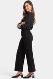 NYDJ Teresa Wide Leg Jeans In Sure Stretch® Denim With Rhinestone Waistband - Black Rinse