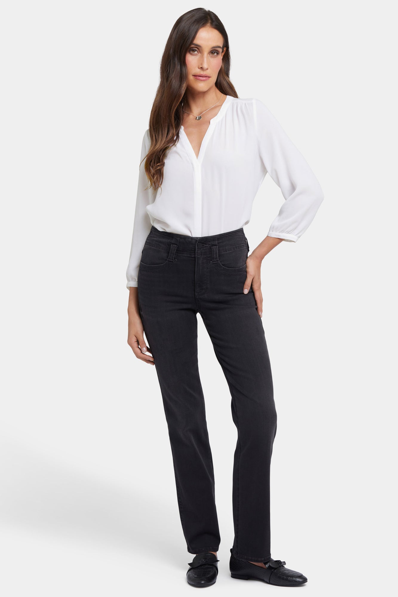 NYDJ Marilyn Straight Jeans In Sure Stretch® Denim With High Rise - Cordoba Cliff