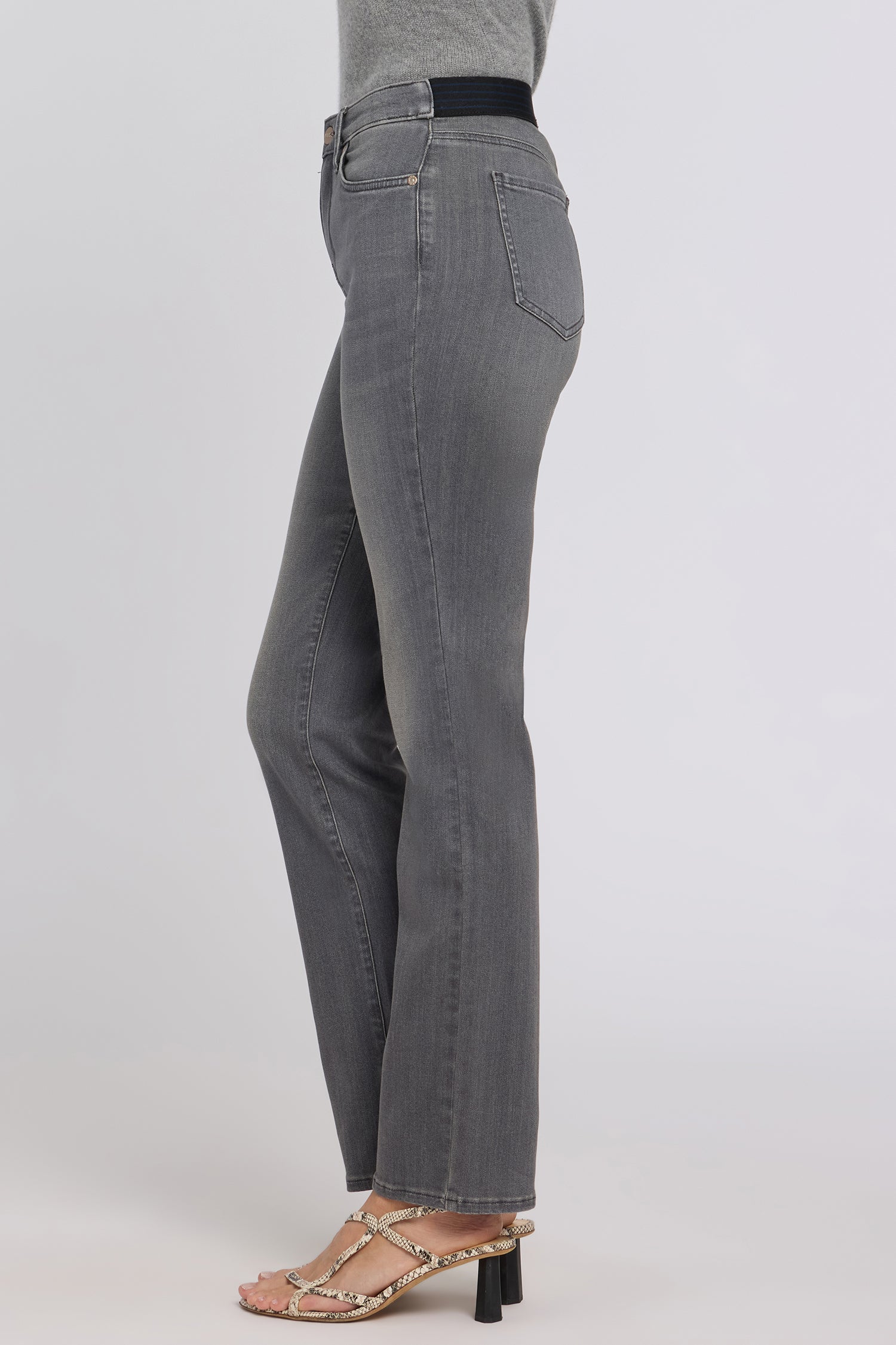 【anuans 】Slim straight denim （0 GREY） No Gapper™ Marilyn Straight Jeans In Sure Stretch® Denim With