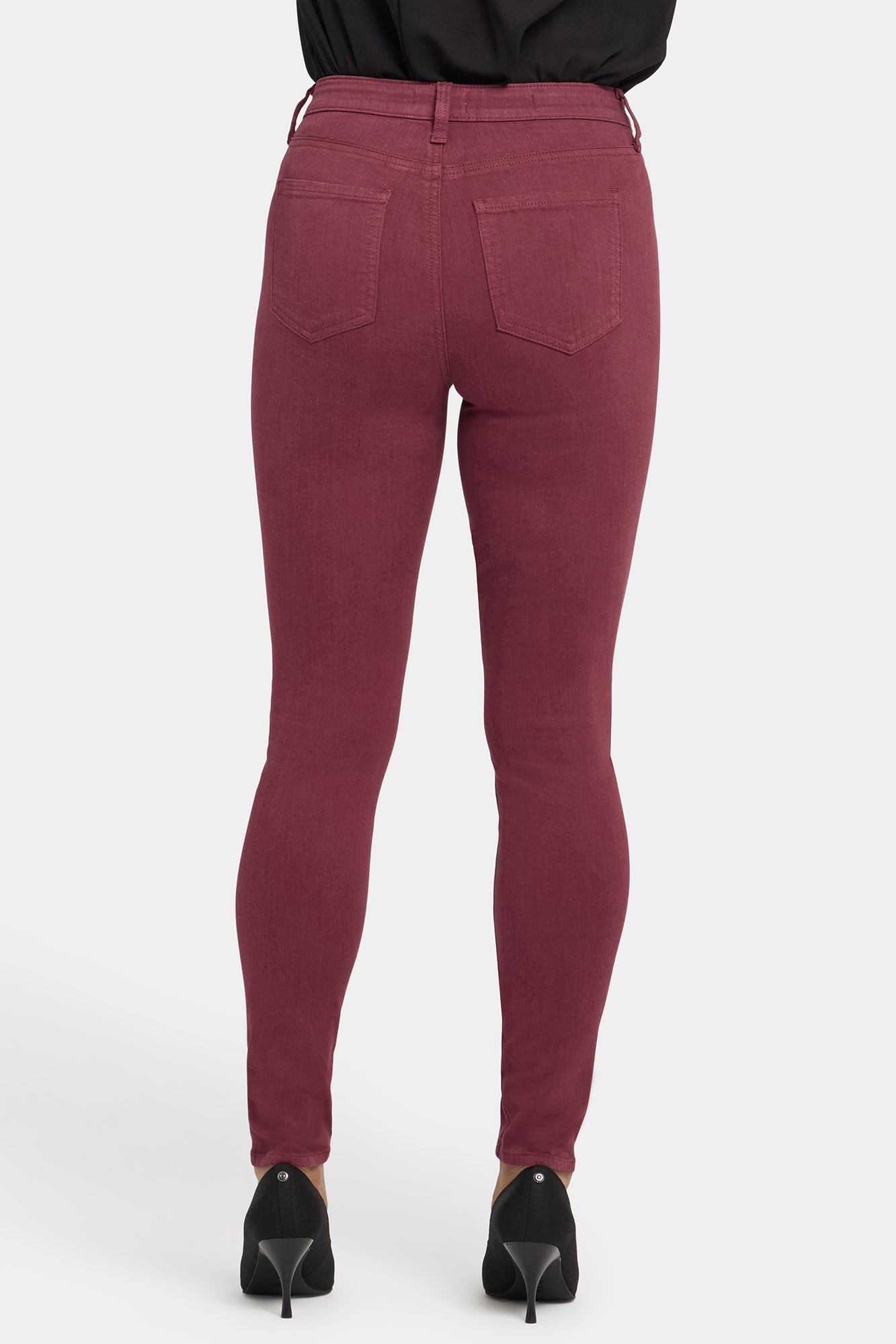 NYDJ Ami Skinny Jeans In Sure Stretch® Denim With High Rise And Contoured Seams - True Burgundy