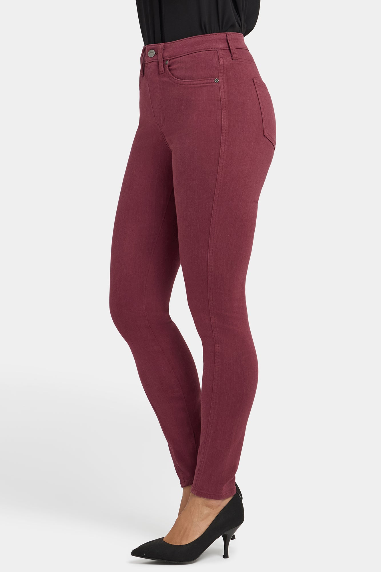 NYDJ Ami Skinny Jeans In Sure Stretch® Denim With High Rise And Contoured Seams - True Burgundy