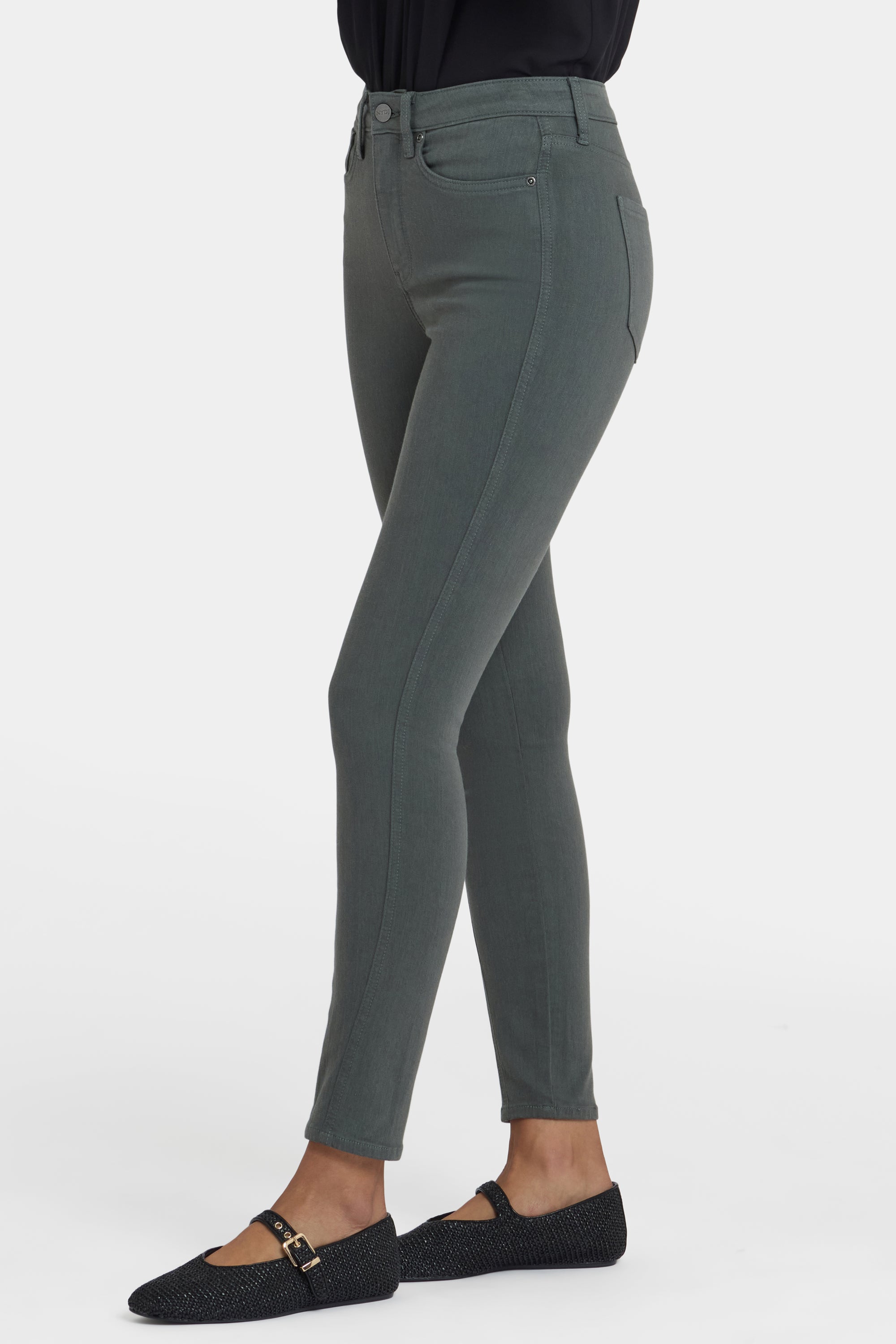 NYDJ Ami Skinny Jeans In Sure Stretch® Denim With High Rise And Contoured Seams - True Olive