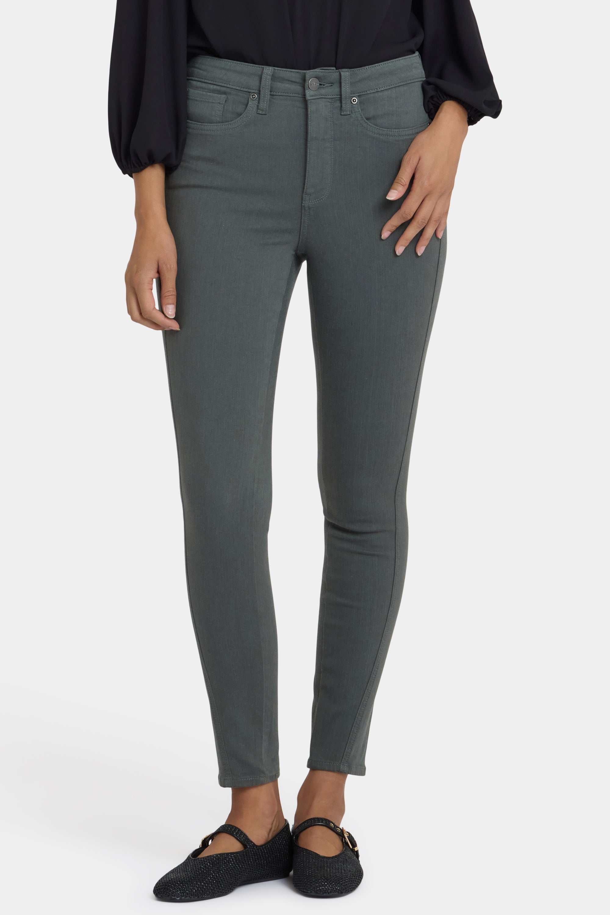 NYDJ Ami Skinny Jeans In Sure Stretch® Denim With High Rise And Contoured Seams - True Olive