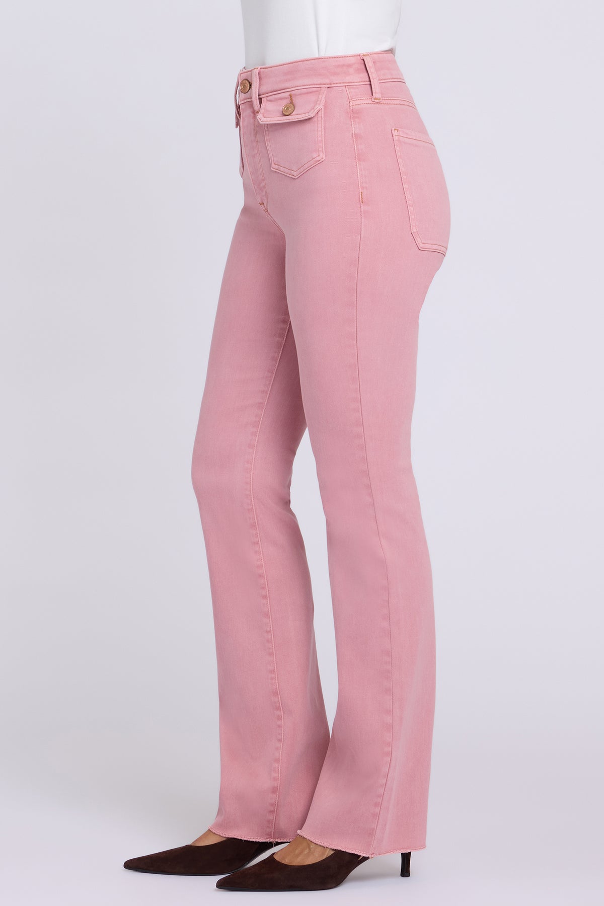 NYDJ Barbara Bootcut Jeans In Sure Stretch® Denim With High Rise And Front Button-Flap Pockets - Retro Tea Rose