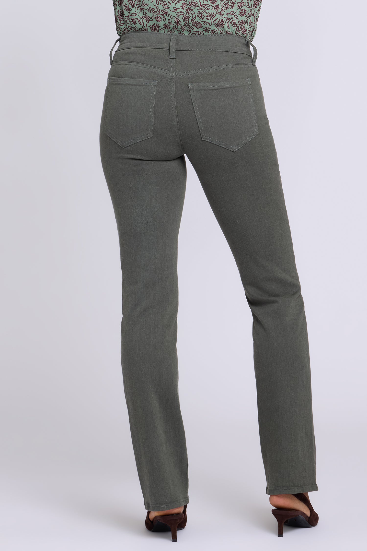 NYDJ Marilyn Straight Jeans In Sure Stretch® Denim - True Olive