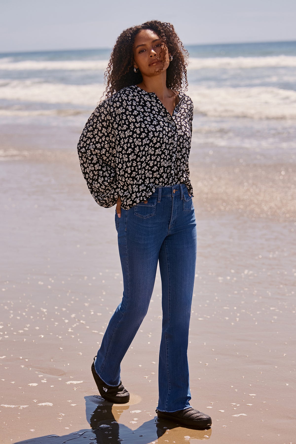 NYDJ Barbara Bootcut Jeans In Sure Stretch® Denim With High Rise And Front Button-Flap Pockets - Larkspur