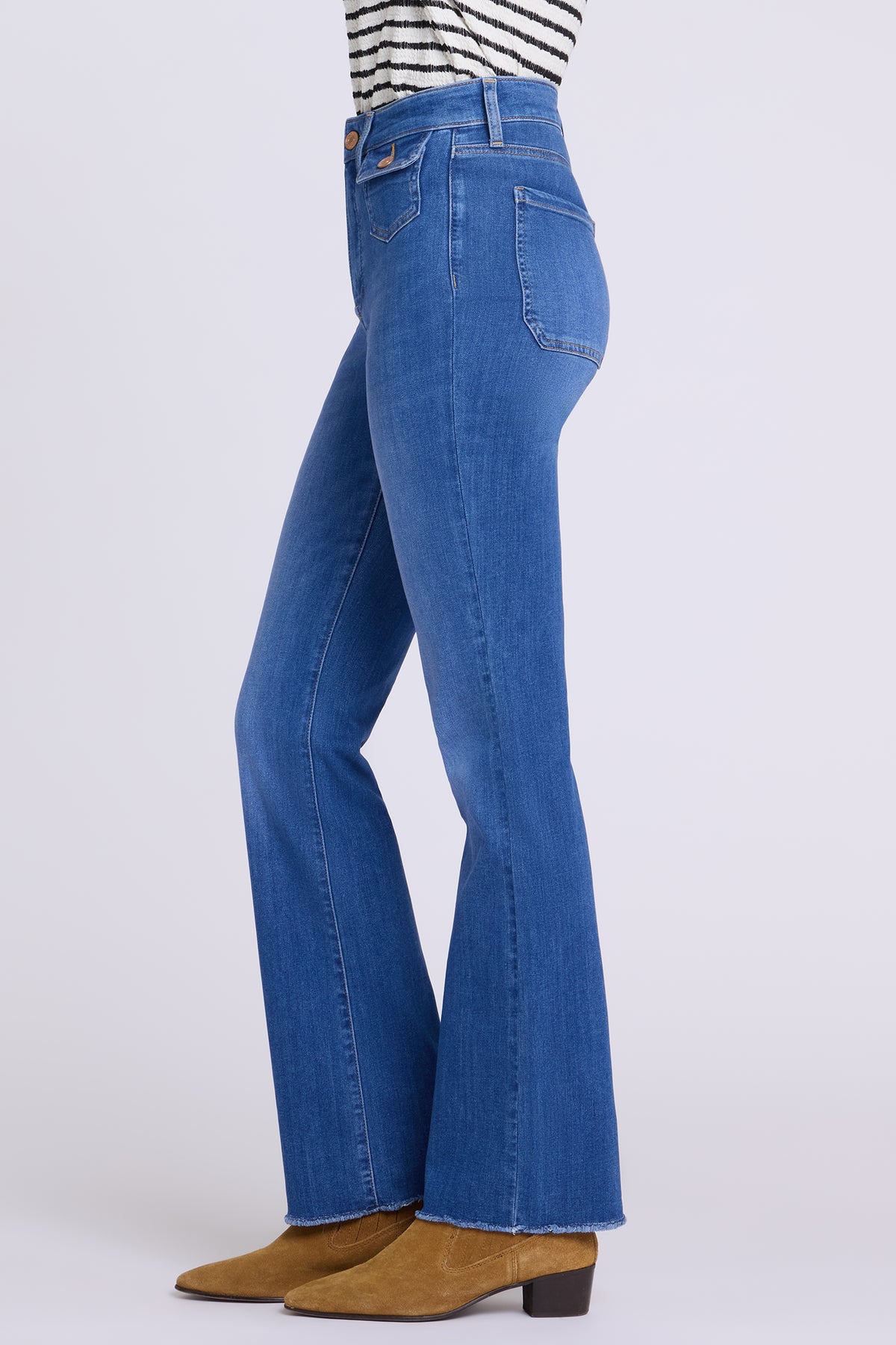 NYDJ Barbara Bootcut Jeans In Sure Stretch® Denim With High Rise And Front Button-Flap Pockets - Larkspur