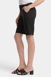 NYDJ Bermuda Shorts In Stretch Linen - Black