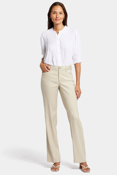 Trouser Pants In Stretch Linen - Feather Tan | NYDJ