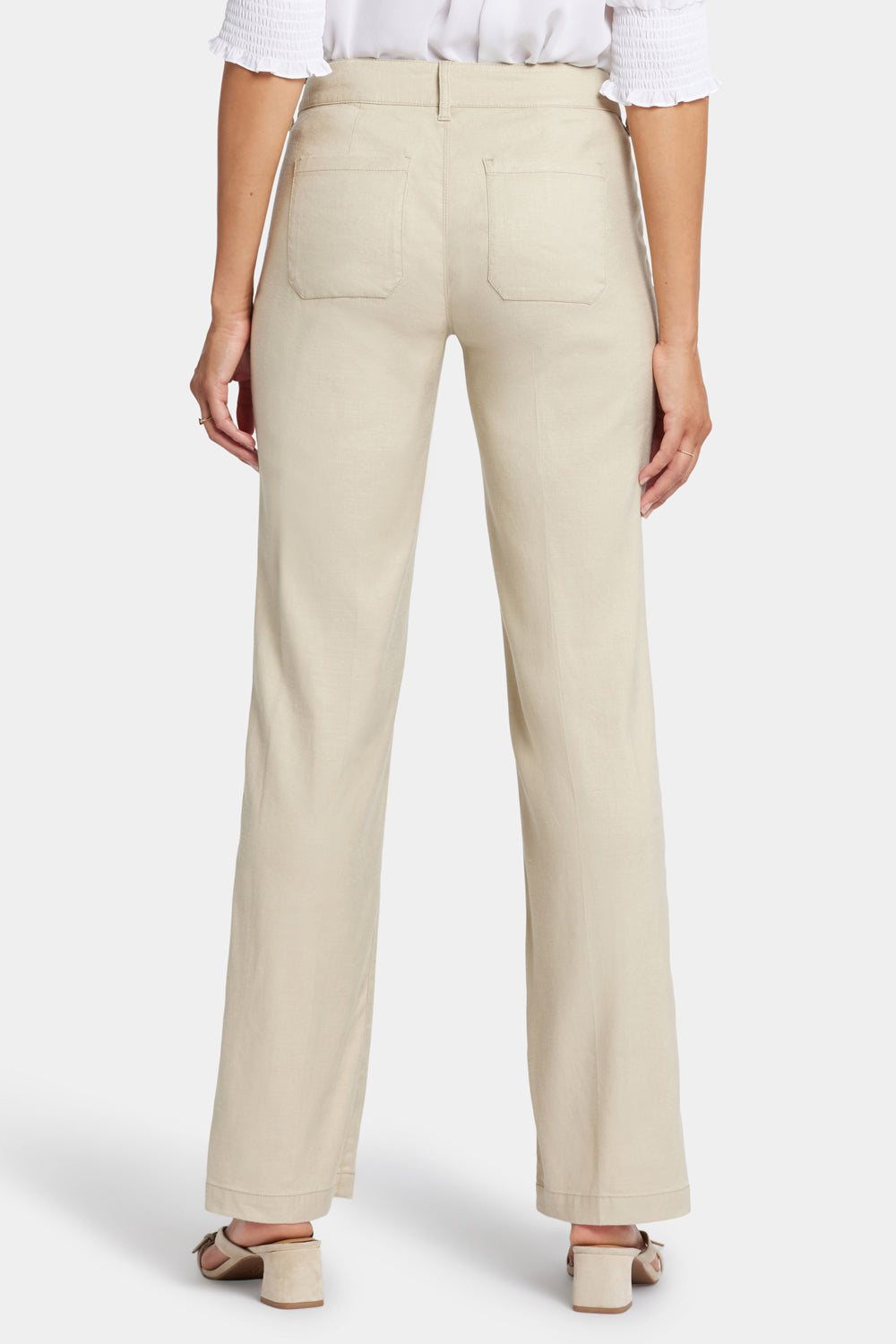 Trouser Pants In Stretch Linen - Feather Tan | NYDJ