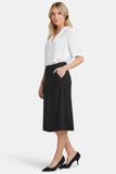 NYDJ Marilyn A-Line Skirt In Stretch Linen - Black