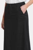 NYDJ Marilyn A-Line Skirt In Stretch Linen - Black