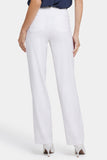 NYDJ Marilyn Straight Pants In Stretch Linen - Optic White