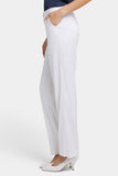 NYDJ Marilyn Straight Pants In Stretch Linen - Optic White