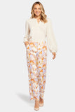 NYDJ Marilyn Straight Pants In Stretch Linen - Sunset Grove