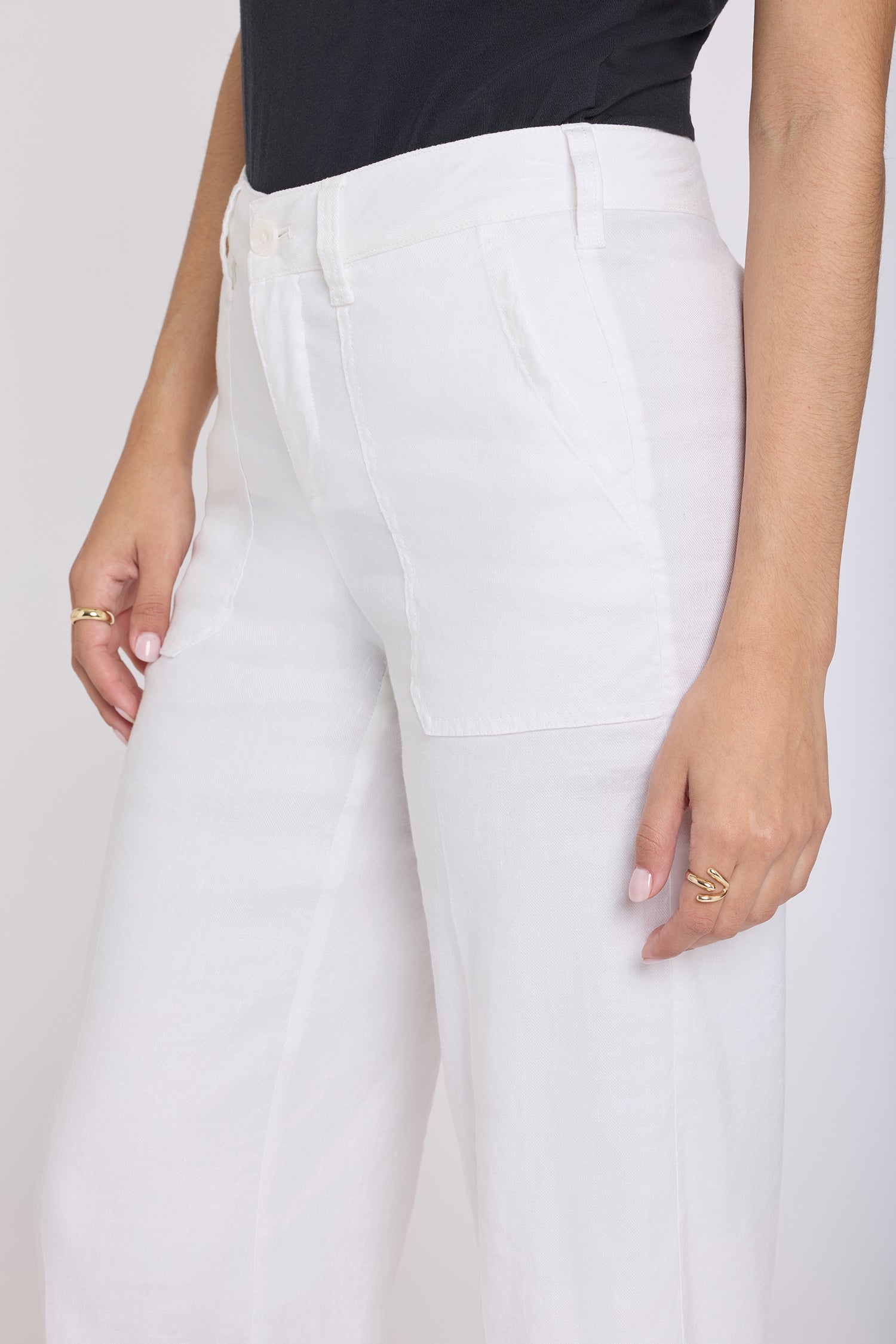 NYDJ Women's Wide Leg Cargo Capri Pants - Optic White - Size 18 NYDJ Women's Wide Leg Cargo Capri Pants - Optic White - Size 18