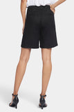 NYDJ Relaxed Shorts  In Stretch Linen - Black