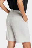 NYDJ Relaxed Shorts In Stretch Linen - Slubby Stripe