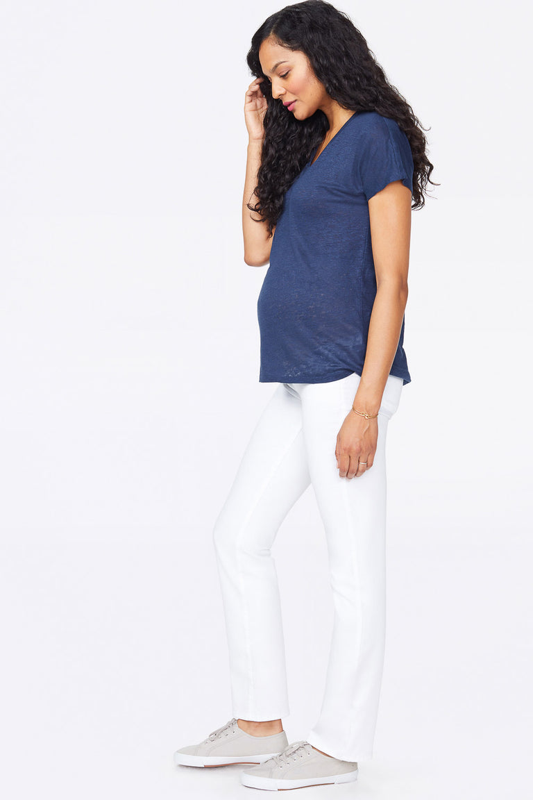 NYDJ Straight Maternity Jeans  - Optic White