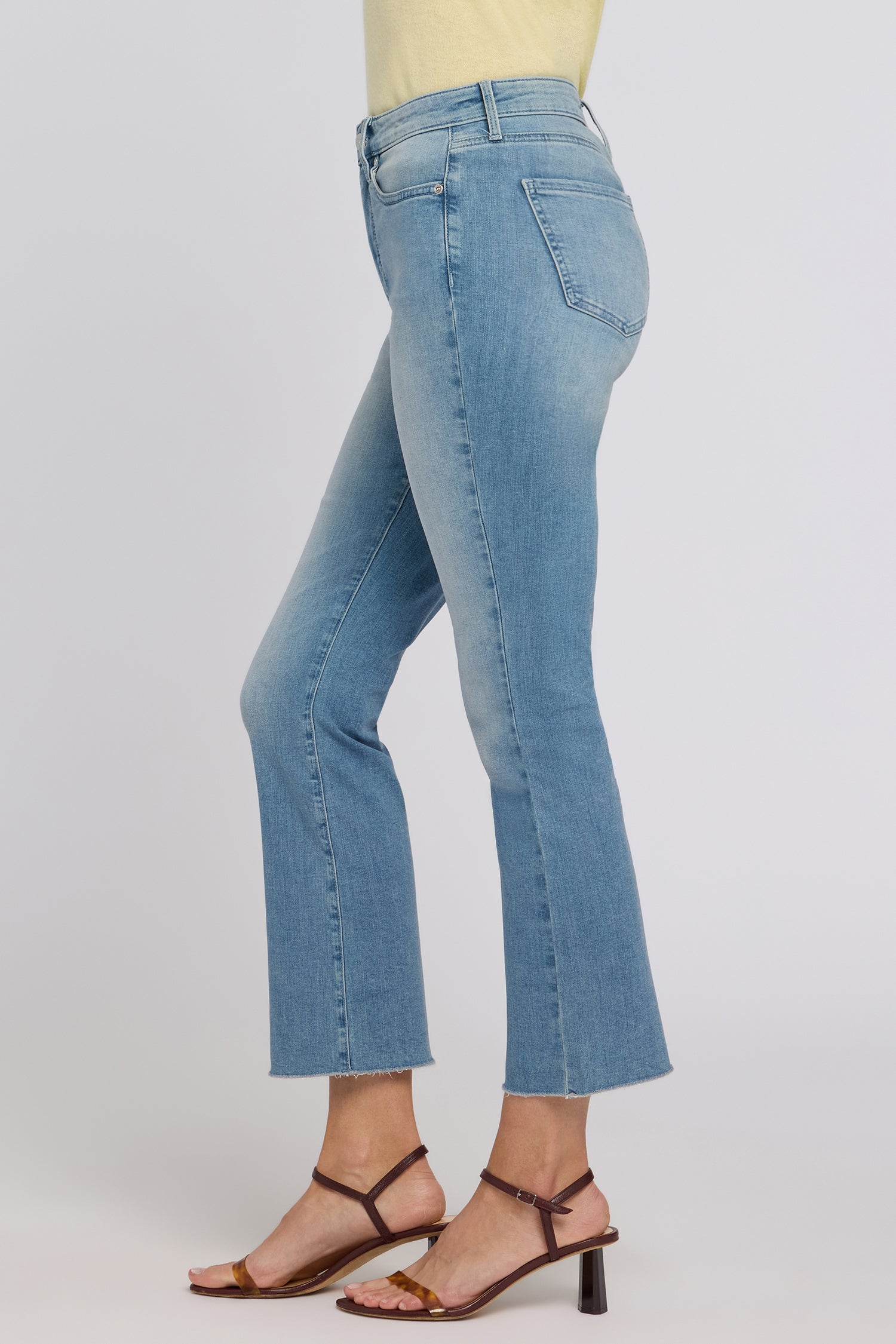 NYDJ Slim Bootcut Ankle Jeans In Cool Embrace® Denim With Frayed Hems - Camille
