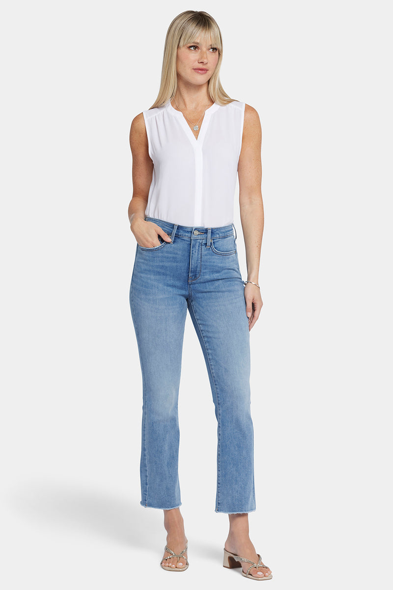 Slim Bootcut Ankle Jeans In Cool Embrace® Denim With High Rise And Frayed  Hems - Crescent Shore Blue | NYDJ