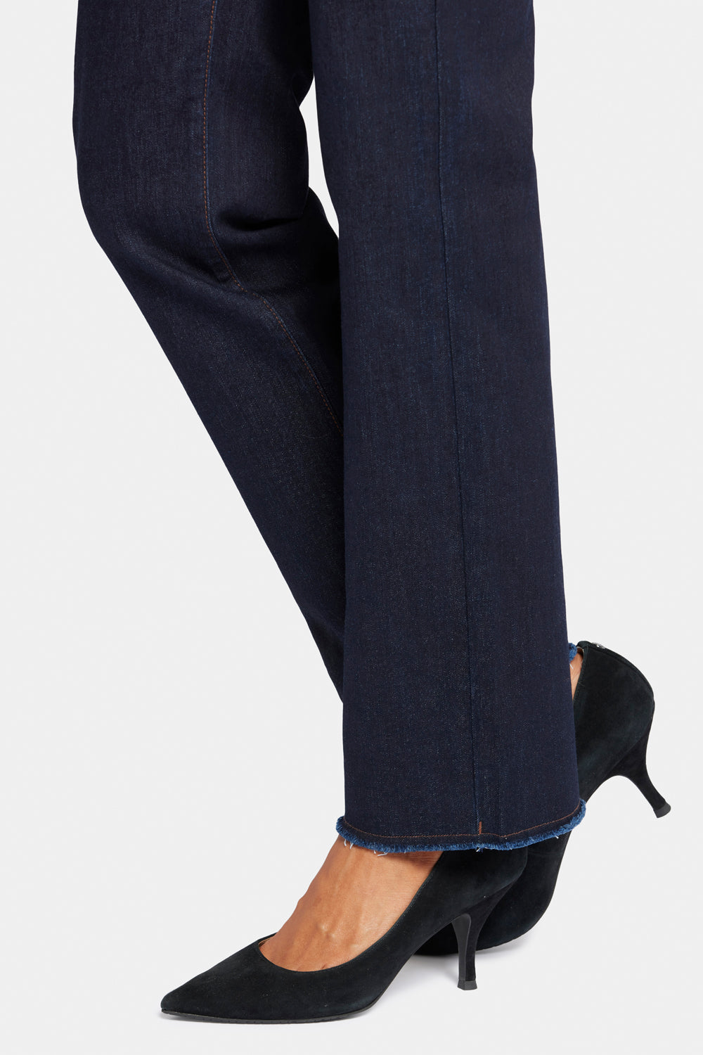 NYDJ Relaxed Straight Jeans In Cool Embrace® Denim With Mid Rise And Frayed Hems - Magical