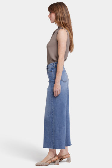 NYDJ Brodi Wide Leg Ankle Jeans In Cool Embrace® Denim With High Rise And Frayed Hems - Barcelona Breeze