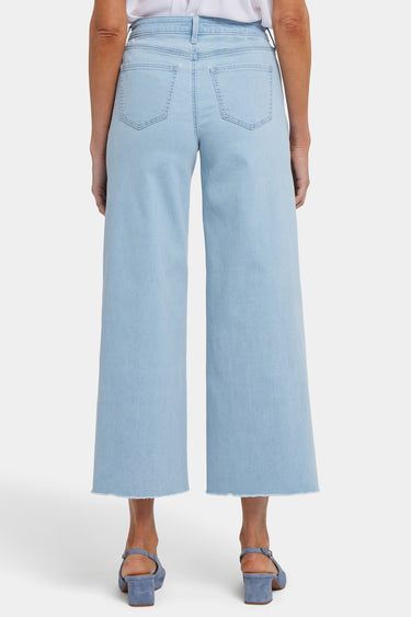 NYDJ Brodi Wide Leg Ankle Jeans In Cool Embrace® Denim With High Rise And Frayed Hems - Clear Waters