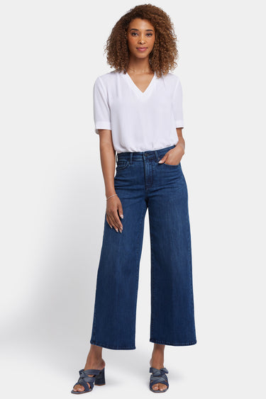 NYDJ Brodi Wide Leg Ankle Jeans In Cool Embrace® Denim With High Rise - Ibiza Blues