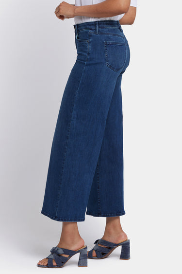 NYDJ Brodi Wide Leg Ankle Jeans In Cool Embrace® Denim With High Rise - Ibiza Blues