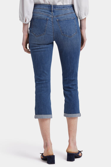 NYDJ Chloe Skinny Capri Jeans In Cool Embrace® Denim With Roll Cuffs - Costa Brava