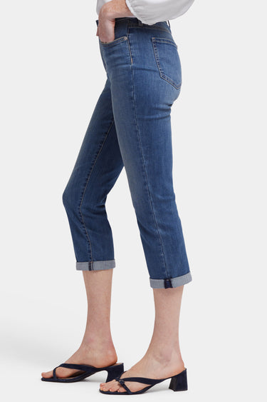 NYDJ Chloe Skinny Capri Jeans In Cool Embrace® Denim With Roll Cuffs - Costa Brava