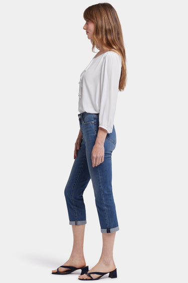 NYDJ Chloe Skinny Capri Jeans In Cool Embrace® Denim With Roll Cuffs - Costa Brava