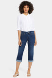 NYDJ Marilyn Straight Crop Jeans In Cool Embrace® Denim With Cuffs - Cambridge