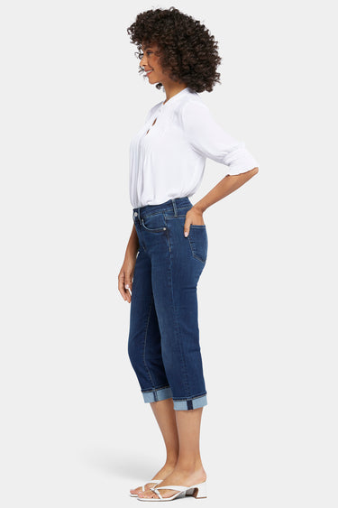 NYDJ Marilyn Straight Crop Jeans In Cool Embrace® Denim With Cuffs - Cambridge