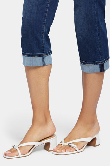 NYDJ Marilyn Straight Crop Jeans In Cool Embrace® Denim With Cuffs - Cambridge