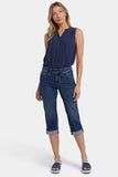 NYDJ Marilyn Straight Crop Jeans In Cool Embrace® Denim With Cuffs - Rio Rapids