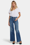 NYDJ Teresa Wide Leg Jeans In Cool Embrace® Denim With Exposed Button Fly - Costa Brava