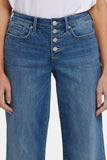 NYDJ Teresa Wide Leg Jeans In Cool Embrace® Denim With Exposed Button Fly - Costa Brava