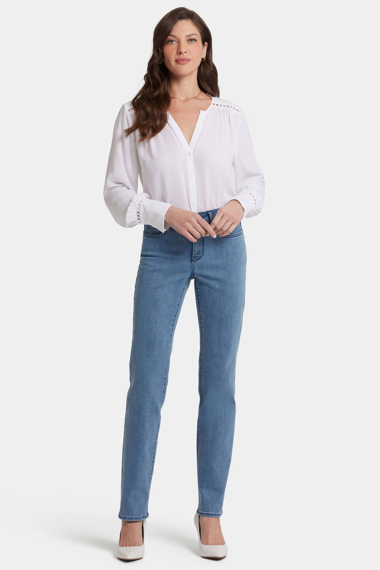 NYDJ Marilyn Straight Jeans In Cool Embrace® Denim - Del Ray