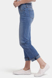 NYDJ Marilyn Straight Ankle Jeans With Leopard Print Cuffs - Barcelona Breeze