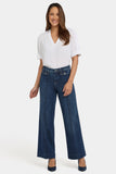 NYDJ Teresa Wide Leg Jeans With Button Flaps, Center Leg Seams And 31" Inseam - Louvre Sapphire