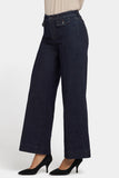 NYDJ Teresa Wide Leg Jeans With Button Flaps, Center Leg Seams And 31" Inseam - Magical