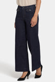 NYDJ Teresa Wide Leg Jeans With Button Flaps, Center Leg Seams And 31" Inseam - Magical